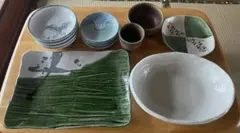《美品・飲食店向け》和食器 丼 鉢 大皿 小皿 陶器製 14個 まとめ売り
