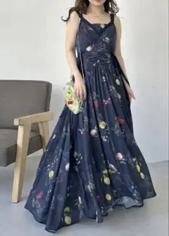 正規FRAY I.D 定価2.8万　フルーツプリントサイドリボンキャミワンピース