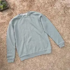 タイムリーワーニング　Mサイズ　カットソー　ニット風　ミントグリーン　春服　上品のサムネイル