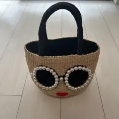 a-jolie アジョリー　パールサングラス　カゴバッグ