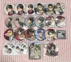進撃の巨人 リヴァイ 缶バッジ エスクリ じゅうじゅうカルビ エレン