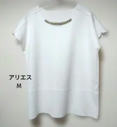 アリエス　ビジュー付き フレンチスリーブカットソーのサムネイル