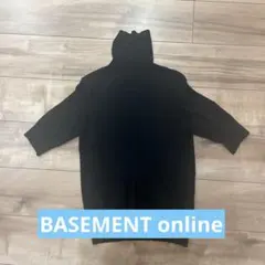 ベースメントオンライン タートルネック 5分袖ニット