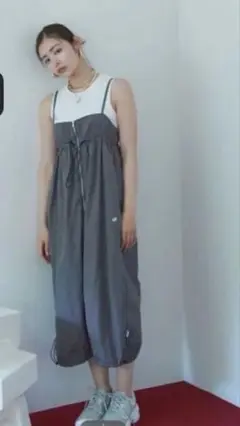 VIS Lottoコラボナイロンバルーンキャミワンピース