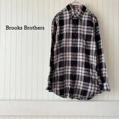 ブルックスブラザーズ 346 チェックシャツ 黒 赤 コットン カジュアル