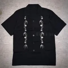 美品 Lサイズ ルードギャラリー スカル ギター オープンカラー アロハ