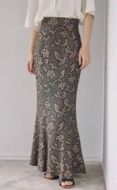 TODAYFUL トゥデイフル　 ジャガードリーフペンシルスカート