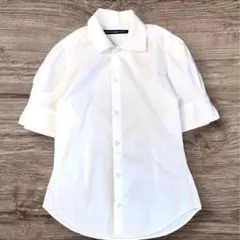美品★ラルフローレン パフスリーブ 半袖 シャツ 白 カフス袖 2 S〜Mのサムネイル