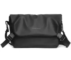 ショルダーバッグ 撥水 軽量 無地 大容量 ブラック 黒 防水 B