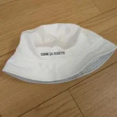COMME CA FOSSETTE バケットハット ホワイト/ストライプ