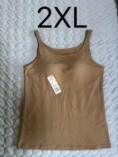 トップバリュー/イオン モールドカップ付きタンクトップ 2XLサイズ ウスチャ