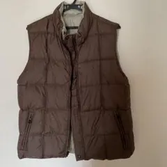 リバーシブルダウンベスト ブラウン✖️カーキ