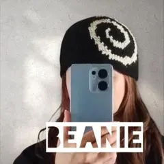 ビーニー★クラッシャーハット★渦巻き★うずまき★ニット帽★かぎ編み★ハンドメイド