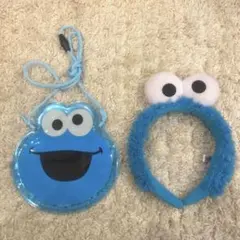 クッキーモンスター カチューシャ・ポーチセット