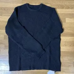 リブ編み長袖セーター Fサイズ 05 BK
