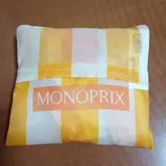 MONOPRIX エコバッグ イエロー ストライプ