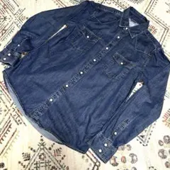 【美品】Beams ビームス 濃紺 ウエスタンデニムシャツ