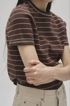 限定セール！【TODAYFUL】Border Ringer Tee ブラウン