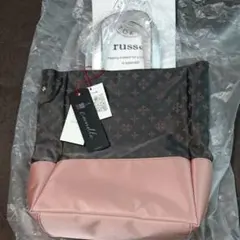 再値下げ【新品】ラシットキャンドルトートショルダーバッグ ピンクグレー