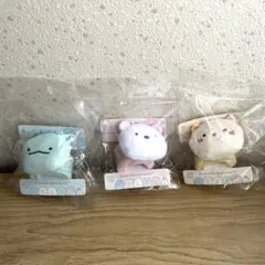 すみっコぐらしきゃらろーる ぬいぐるみ　ブレスレット しろくま、とかげ、ねこ