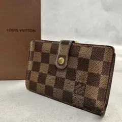 極美品】ルイヴィトン ダミエ ヴィエノワ がま口財布 二つ折り N61664