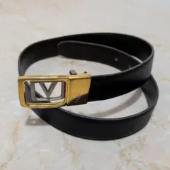 【希少】VALENTINO ヴィンテージ ベルト Vロゴ コンビカラー