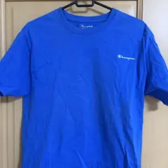 Champion Tシャツ ワンポイントロゴ ヘビーコットン 半袖 ブルー M