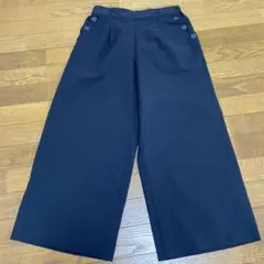 Lサイズ ワイドパンツ ボタン付き