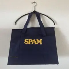 【希少&新品】SPAM スパム エコバッグ　蓋ファスナー、マチあり