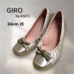 GIRO by ASICS バレエシューズ フラット ベージュ 24cm 2E - メルカリ