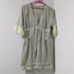 axes femme ライトグリーン カーディガン M