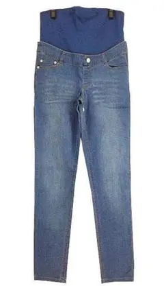 SS1562■ 新品 マタニティ デニムパンツ Mサイズ ブルー系