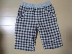 3can4on ワールド ハーフパンツ チェック柄 ブルー 男の子 サイズ120
