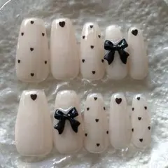 即購入OK！ベイビーブーマー❤︎ハートネイル❤︎リボンネイル❤︎ワンホンネイル❤︎