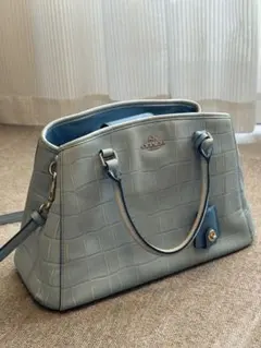 COACH ライトブルー ショルダーバッグ