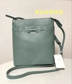 新品未使用品 箱付き NINA RICCI ショルダーバッグ グレー リボン 