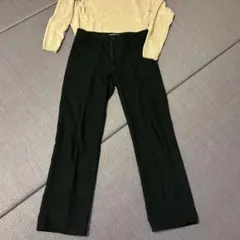 エヴァムエヴァevamevaコットンシルク黒パンツ