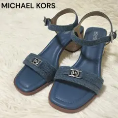 MICHAEL KORS MKロゴ デニムサンダル 6M 23cm ブルーのサムネイル