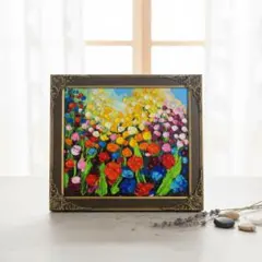 おもいっきり、再度値下げしました。油絵、佐野隆人「虞美人草」10号