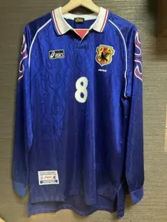 日本製asics 1998年サッカー日本代表 中田英寿 長袖 ユニフォームXLのサムネイル