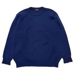 90s SB Company クルーネック ニットセーター 青 ブルー L