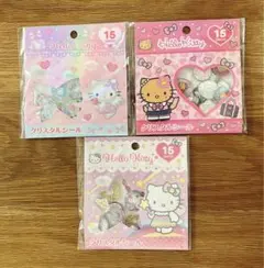 [新品未開封]キティ　クリスタルシール 3種セット　サンリオ　おはじきシール