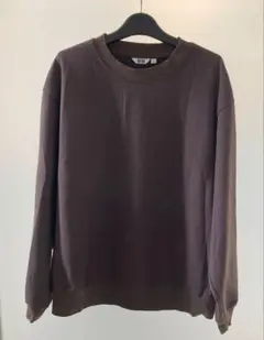 UNIQLO U エアリズムコットンスウェットシャツ ブラウン L ユニクロ長袖