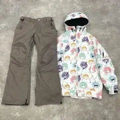 ■ scolar スカラー スキー スノボウエア セットアップ 上下 総柄