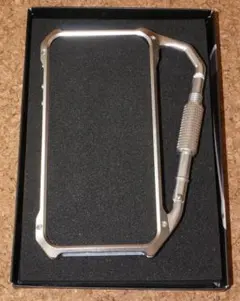 新品★エレコム iPhone5s/5/SE アルミカラビナバンパー シルバー