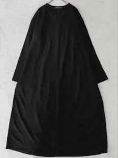 mizuiroindミズイロインド　ウールワンピース　ブラック