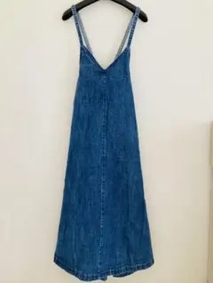 レディース　デニムサロペットワンピース