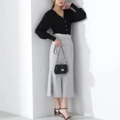 ナチュラルビューティーベーシック スプリングカラーツイードマーメイドスカート