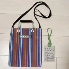 タグあり マルニ ストライプ メッシュ ミニショルダーバッグのサムネイル