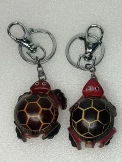 カメデザイン キーホルダー 2個セット